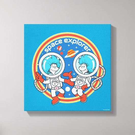 Dr. Seuss | Cadet Een Cadet Twee Ruimteverkenner Canvas Afdruk (Voorkant)