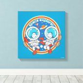 Dr. Seuss | Cadet Een Cadet Twee Ruimteverkenner Canvas Afdruk (Insitu (Houten vloer))