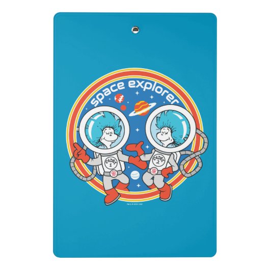 Dr. Seuss | Cadet Een Cadet Twee Ruimteverkenner Mini Klembord (Achterkant)