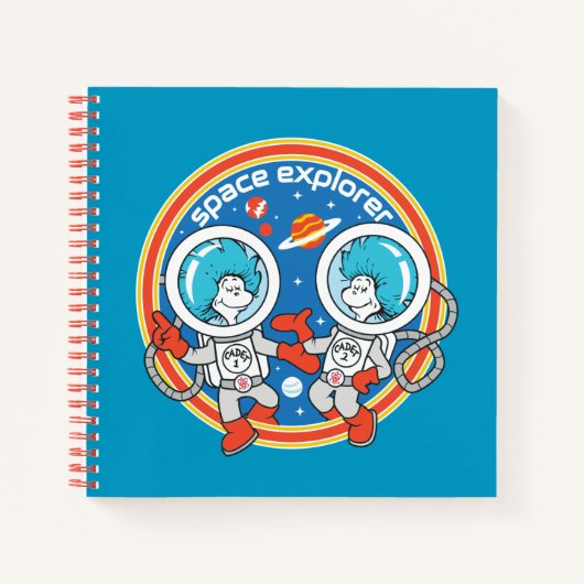 Dr. Seuss | Cadet Eén Cadet Twee Ruimteverkenner Notitieboek (Voorkant)