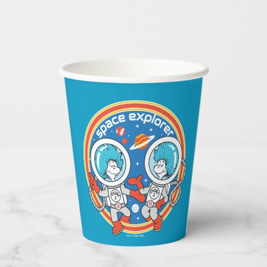 Dr. Seuss | Cadet Een Cadet Twee Ruimteverkenner Papieren Bekers (Achterkant)