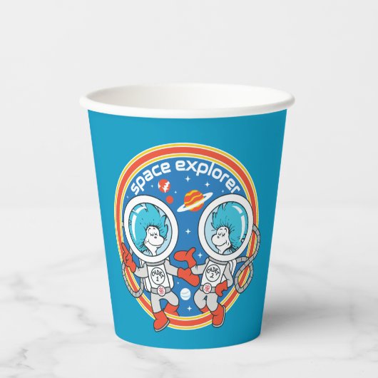 Dr. Seuss | Cadet Een Cadet Twee Ruimteverkenner Papieren Bekers (Voorkant)