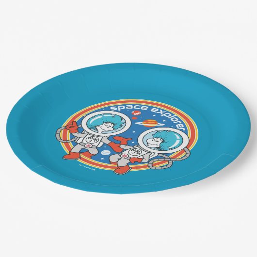 Dr. Seuss | Cadet Een Cadet Twee Ruimteverkenner Papieren Bordje (Gekanteld)