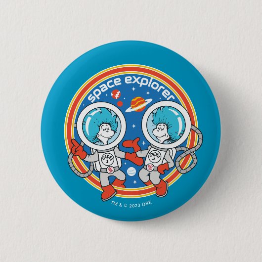 Dr. Seuss | Cadet Een Cadet Twee Ruimteverkenner Ronde Button 5,7 Cm (Voorkant)