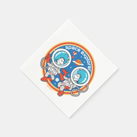 Dr. Seuss | Cadet Een Cadet Twee Ruimteverkenner Servet (Hoek)