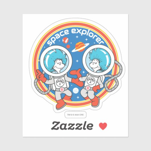Dr. Seuss | Cadet Een Cadet Twee Ruimteverkenner Sticker (Vel)