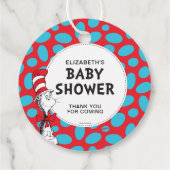 Dr. Seuss Cat in het Pet Baby shower Bedankjes Labels (Achterkant)