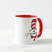 Dr. Seuss | Cat in het Pet Custom Teacher Name Mok (Voorkant rechts)