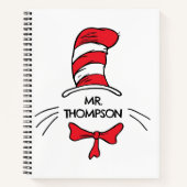 Dr. Seuss | Cat in het Pet Custom Teacher Name Notitieboek (Voorkant)