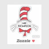 Dr. Seuss | Cat in het Pet Custom Teacher Name Sticker (Vel)
