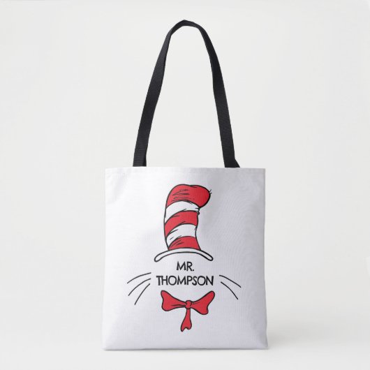 Dr. Seuss | Cat in het Pet Custom Teacher Name Tote Bag (Voorkant)