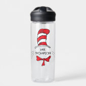 Dr. Seuss | Cat in het Pet Custom Teacher Name Waterfles (Voorkant)