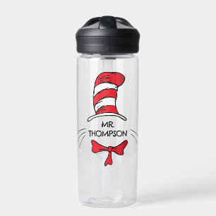 Dr. Seuss   Cat in het Pet Custom Teacher Name Waterfles
