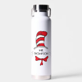 Dr. Seuss | Cat in het Pet Custom Teacher Name Waterfles (Voorkant)