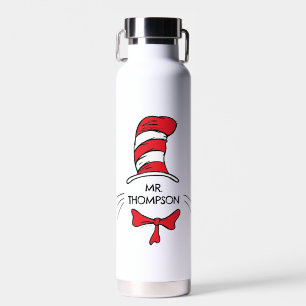 Dr. Seuss   Cat in het Pet Custom Teacher Name Waterfles