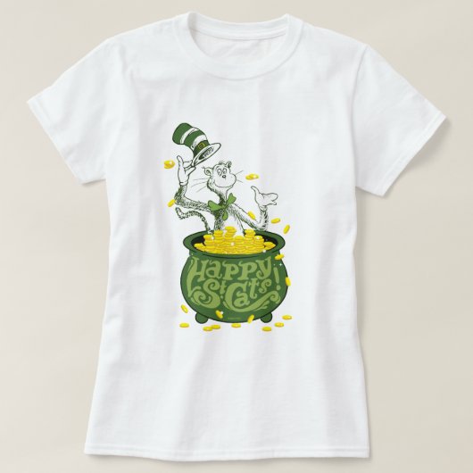 Dr. Seuss | Cat in het Pet - Happy St. Cat's! T-shirt (Design voorkant)