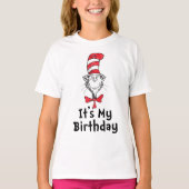 Dr. Seuss Cat in het Pet Het is mijn verjaardag T-shirt (Voorkant)