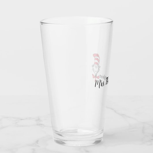 Dr. Seuss | Cat in het Pet Icon Aangepaste naam Glas (Rechts)