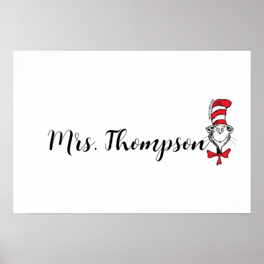 Dr. Seuss | Cat in het Pet Icon Aangepaste naam Poster (Voorkant)