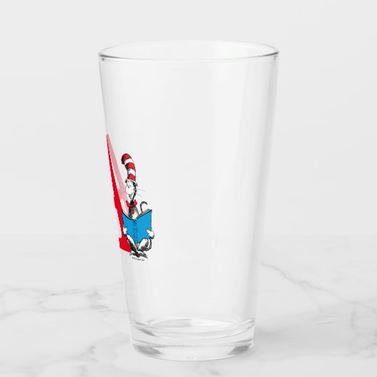Dr. Seuss Cat in het Pet - Monogram lezen Glas (Links)