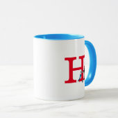 Dr. Seuss Cat in het Pet Paraplu Walk Monogram H Mok (Voorkant rechts)