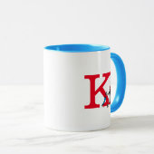 Dr. Seuss Cat in het Pet Paraplu Walk Monogram K Mok (Voorkant rechts)