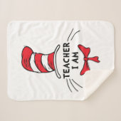 Dr. Seuss | Cat in het Pet - Teacher I am Sherpa Deken (Voorkant (horizontaal))
