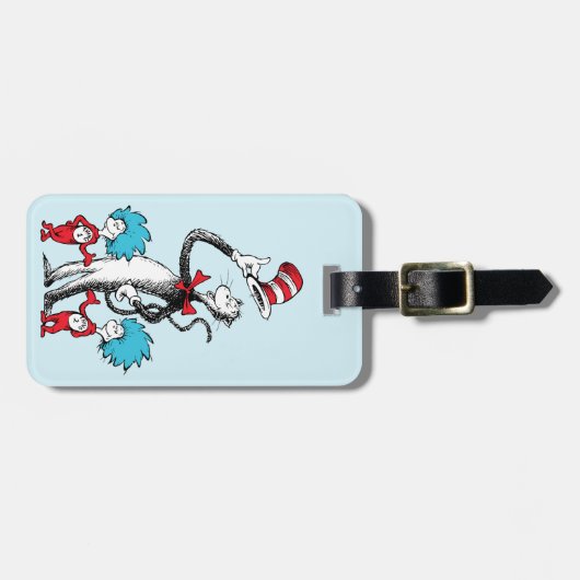 Dr. Seuss | Cat in het Pet, Thing One & Thing Two Bagagelabel (Voorkant horizontaal)