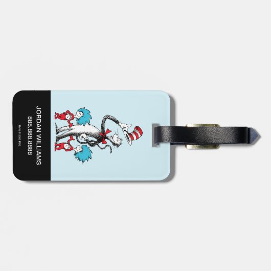 Dr. Seuss | Cat in het Pet, Thing One & Thing Two Bagagelabel (Achterkant horizontaal)