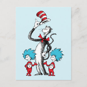 Dr. Seuss   Cat in het Pet, Thing One & Thing Two Briefkaart
