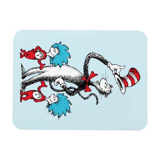 Dr. Seuss | Cat in het Pet, Thing One & Thing Two Magneet (Horizontaal)