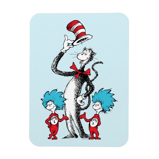 Dr. Seuss | Cat in het Pet, Thing One & Thing Two Magneet (Verticaal)