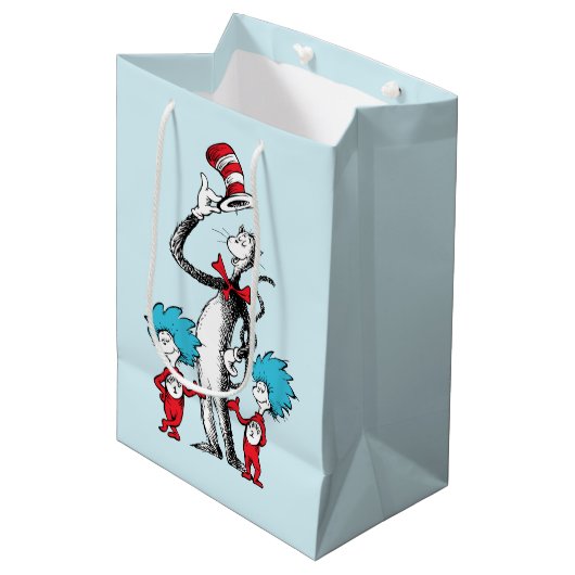 Dr. Seuss | Cat in het Pet, Thing One & Thing Two Medium Cadeauzakje (Voorkant Gekanteld)