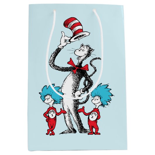 Dr. Seuss | Cat in het Pet, Thing One & Thing Two Medium Cadeauzakje (Voorkant)