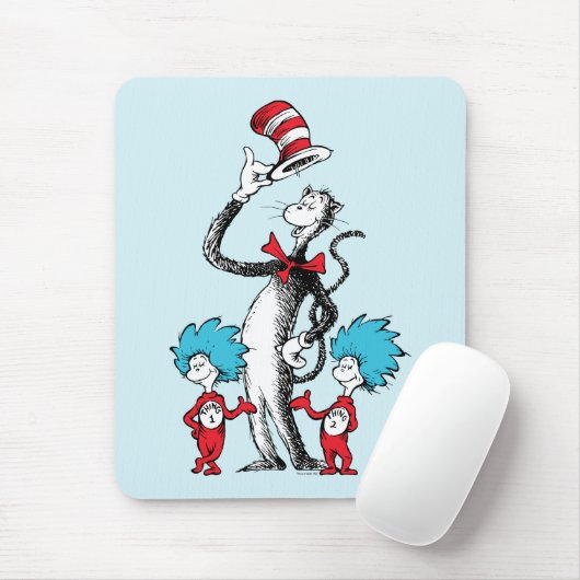 Dr. Seuss | Cat in het Pet, Thing One & Thing Two Muismat (Met muis)