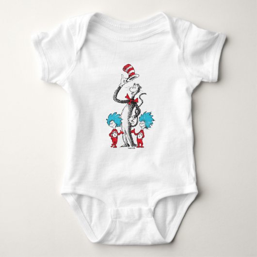 Dr. Seuss | Cat in het Pet, Thing One & Thing Two Romper (Voorkant)