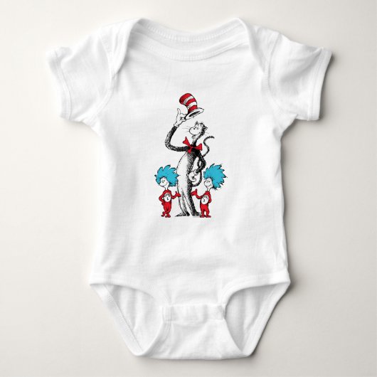 Dr. Seuss | Cat in het Pet, Thing One & Thing Two Romper (Voorkant)
