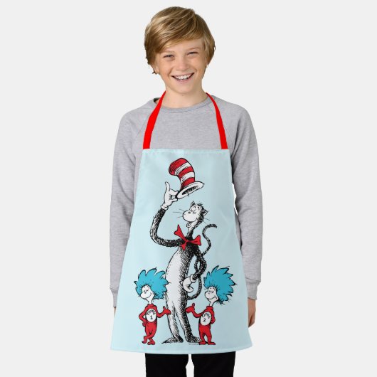 Dr. Seuss | Cat in het Pet, Thing One & Thing Two Schort (Gedragen)