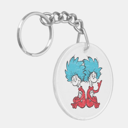 Dr. Seuss | Cat in het Pet Thing One & Thing Two Sleutelhanger (Voorkant Links)