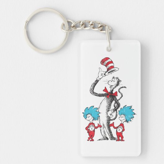 Dr. Seuss | Cat in het Pet, Thing One & Thing Two Sleutelhanger (Voorkant)