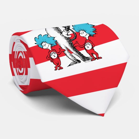 Dr. Seuss | Cat in het Pet, Thing One & Thing Two Stropdas (Opgerold)