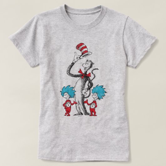 Dr. Seuss | Cat in het Pet, Thing One & Thing Two T-shirt (Design voorkant)