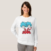 Dr. Seuss | Cat in het Pet Thing One & Thing Two T-shirt (Voorkant volledig)