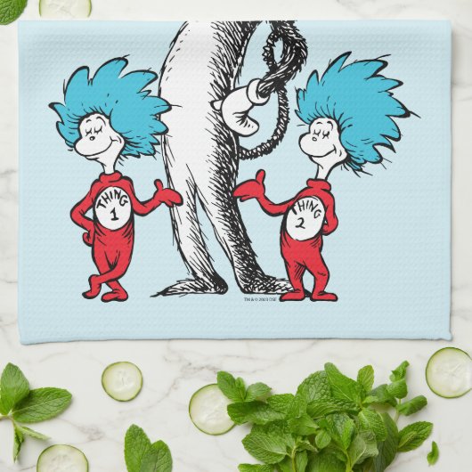 Dr. Seuss | Cat in het Pet, Thing One & Thing Two Theedoek (Gevouwen)