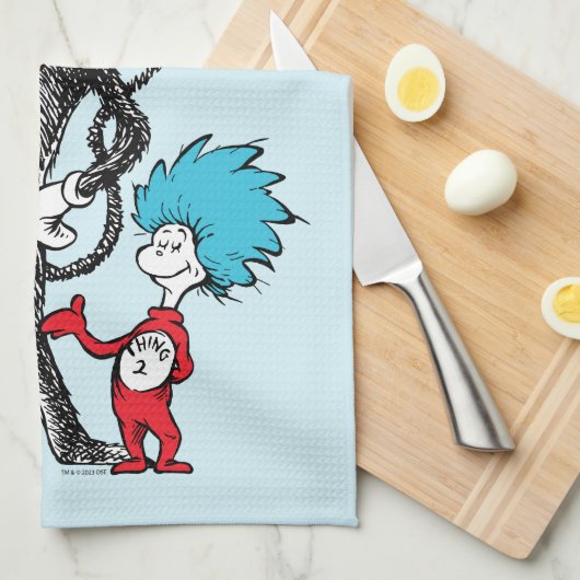 Dr. Seuss | Cat in het Pet, Thing One & Thing Two Theedoek (Quarter Fold)