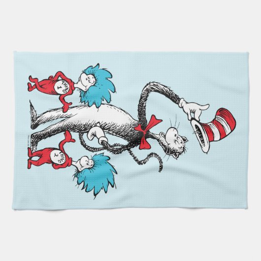 Dr. Seuss | Cat in het Pet, Thing One & Thing Two Theedoek (Horizontaal)