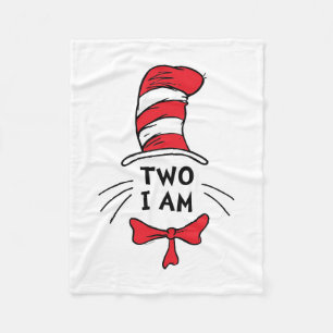 Dr. Seuss   Cat in het Pet - Two I Am Birthday Fleece Deken