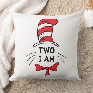 Dr. Seuss   Cat in het Pet - Two I Am Birthday Kussen