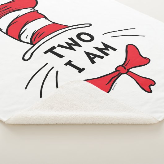 Dr. Seuss | Cat in het Pet - Two I Am Birthday Sherpa Deken (3/4)