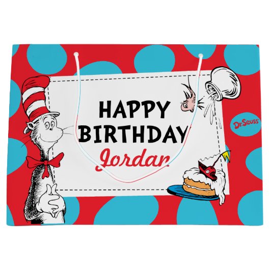 Dr. Seuss Cat in het Pet Verjaardag Groot Cadeauzakje (Voorkant)